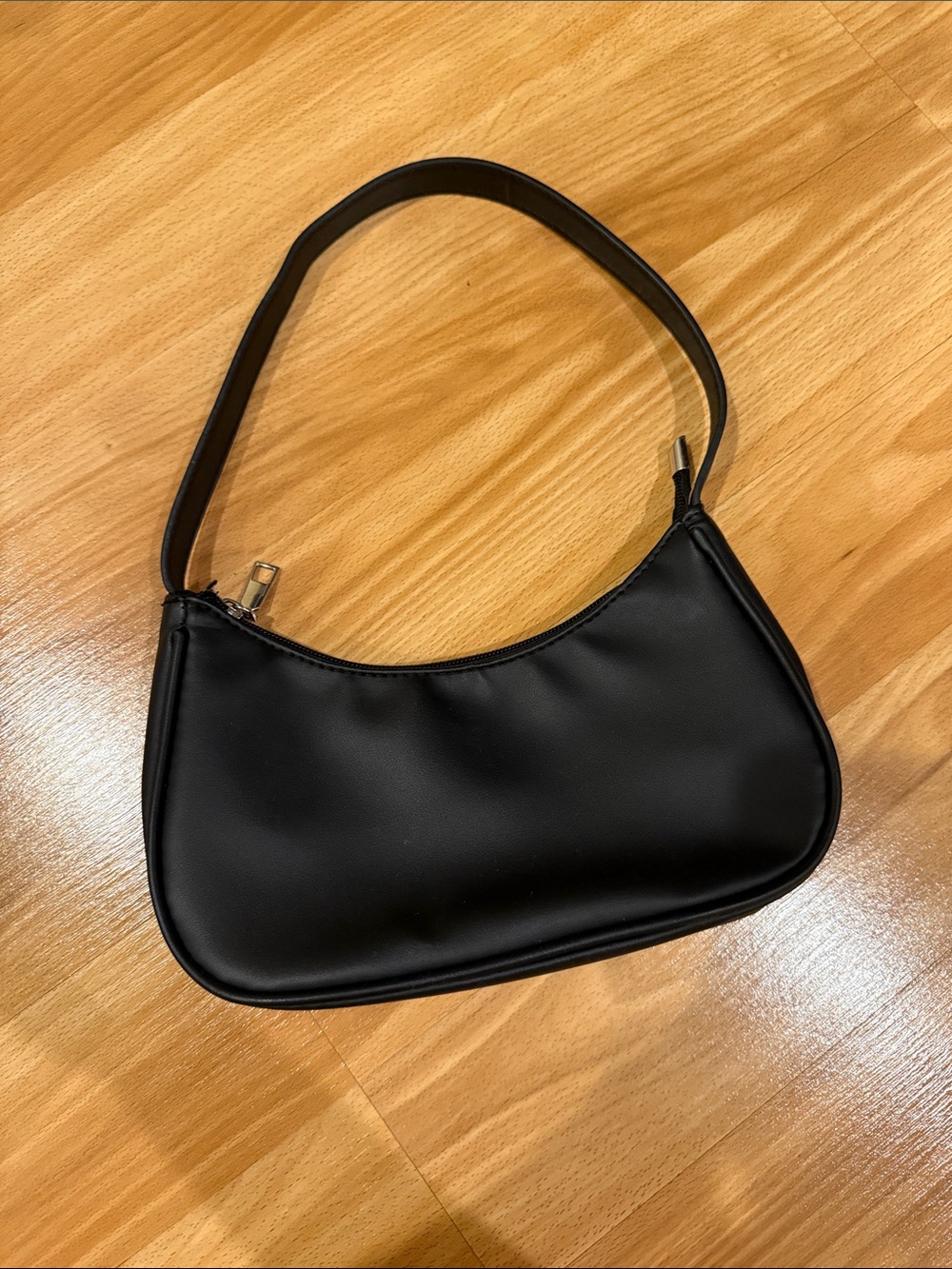 Classic Black Shoulder Bag - Minimalist Women's Handbag